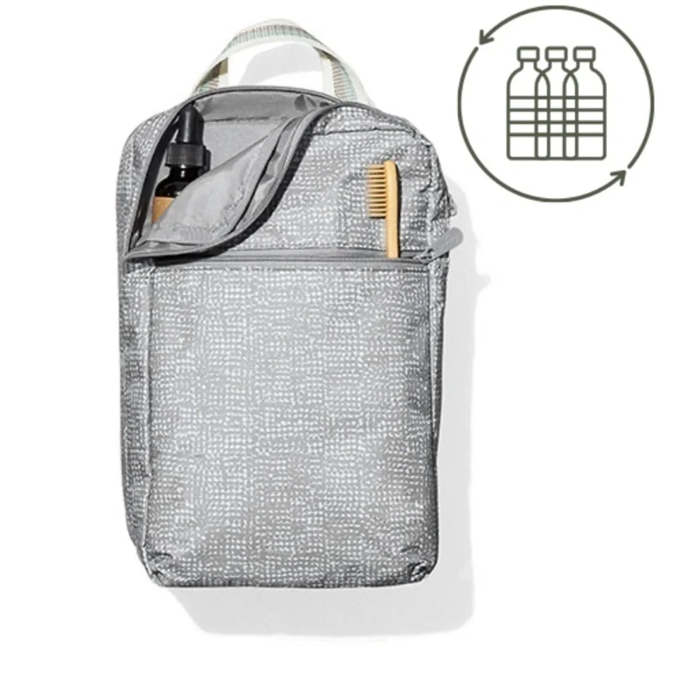 Modern Toiletry Bag Textured Grey